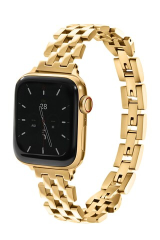 Goldenerre Shiny Basketweave Watch Band in Gold from Revolve.com | Revolve Clothing (Global)