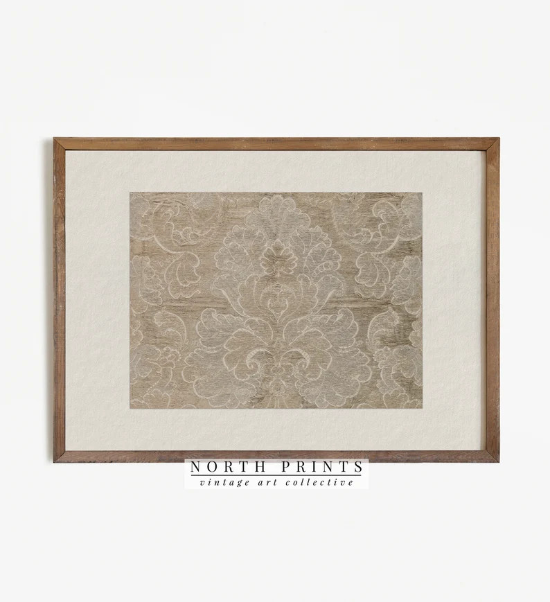 PRINTABLE Tapestry Art Print  Vintage Neutral Textile Wall | Etsy UK | Etsy (UK)