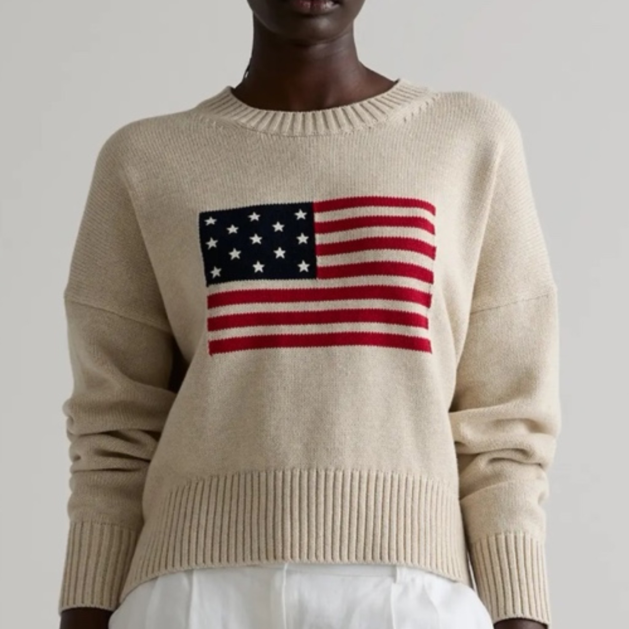 The flag sweater from @Quince that will sell out again!

#LTKmomlife #LTKOver40 #LTKSeasonal