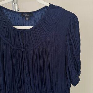 Current Air Pleated Navy Maxi Dress. | Poshmark