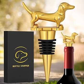 LKKCHER KKCHER Dachshund Wine Stopper, Wine Gifts Wiener Dog Gifts for Women Men Dad Dog Lovers, ... | Amazon (US)