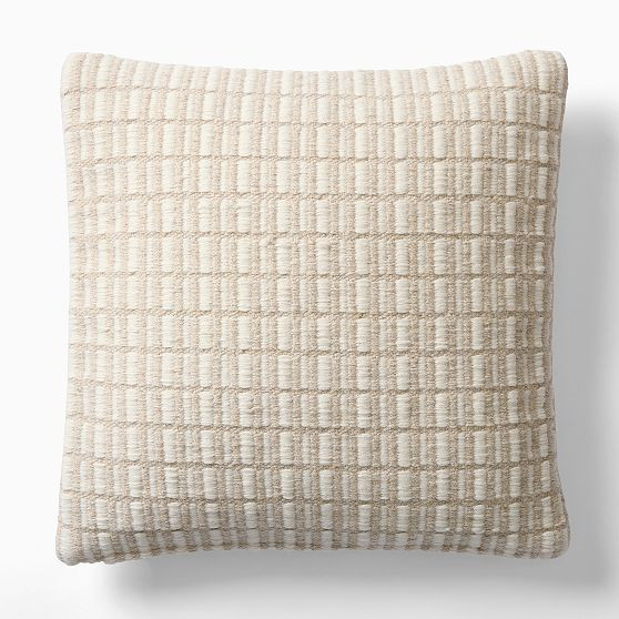 Minimal Blocks Pillow Cover, 20x20, Neutral | West Elm (US)