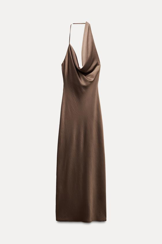 SATIN EFFECT MIDI DRESS | Zara US