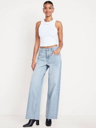 Mid-Rise Slouchy Wide-Leg Jeans | Old Navy (US)