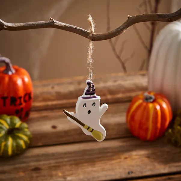 Ceramic Ghost Hanging Decoration | Dunelm