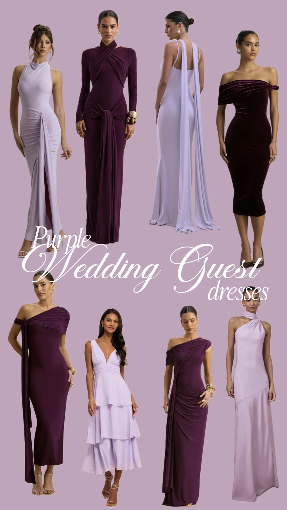 Purple Wedding Guest dresses 💜