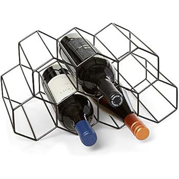 Urban Deco Wine Rack Freestanding Wine Racks Cabinets Bottle Holder Countertop Storage Metal Brus... | Amazon (US)