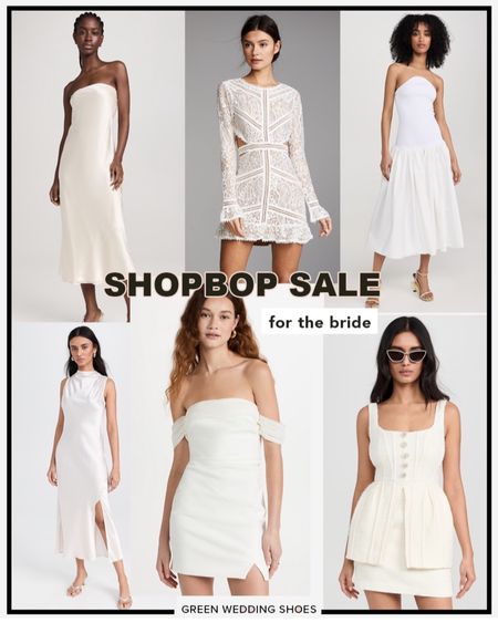 Little white dresses, bridal shower dresses, rehearsal dinner dresses for the bride! All on sale right now! 

#LTKwedding #LTKsalealert