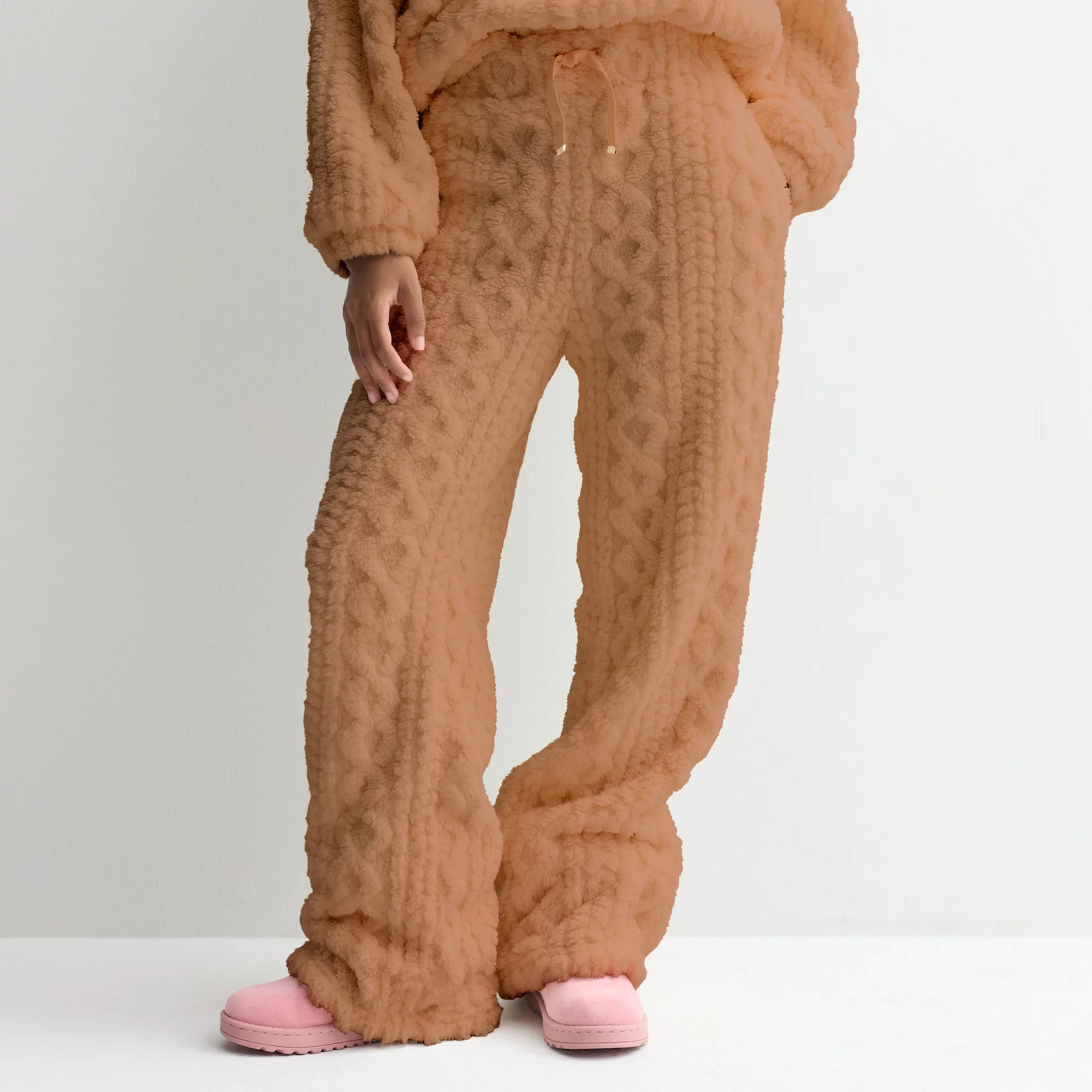 Girls 7-16 Limited Too Cable Sherpa Wide Leg Pants | Kohl's