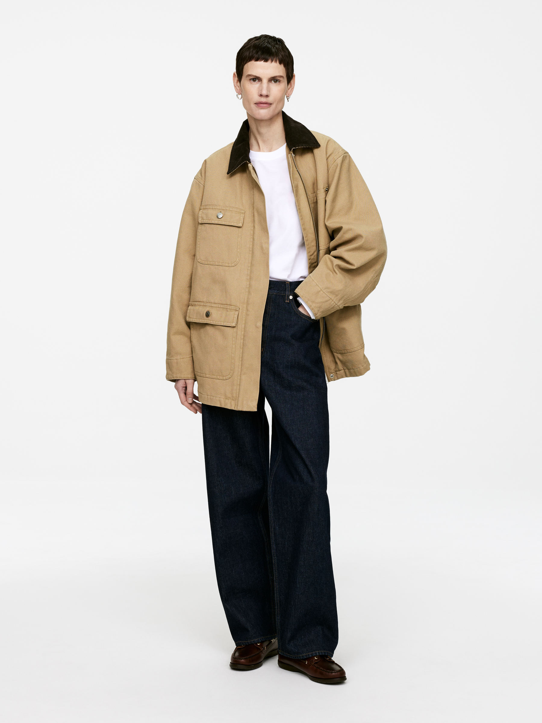 Lined Canvas Jacket – Beige – Women – ARKET GB | Arket UK