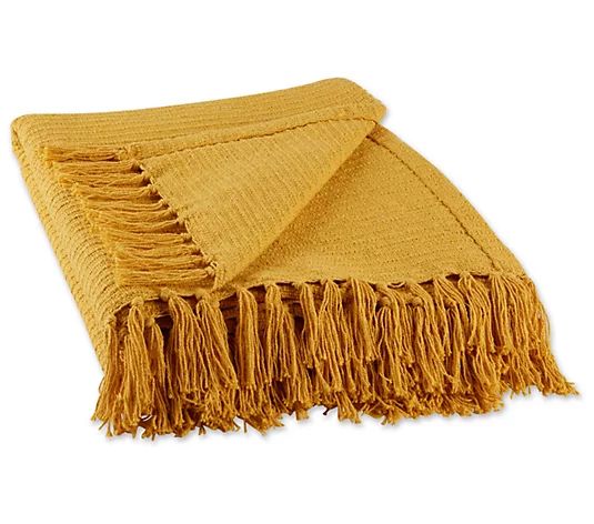 Design Imports Solid Ribbed Throw | QVC