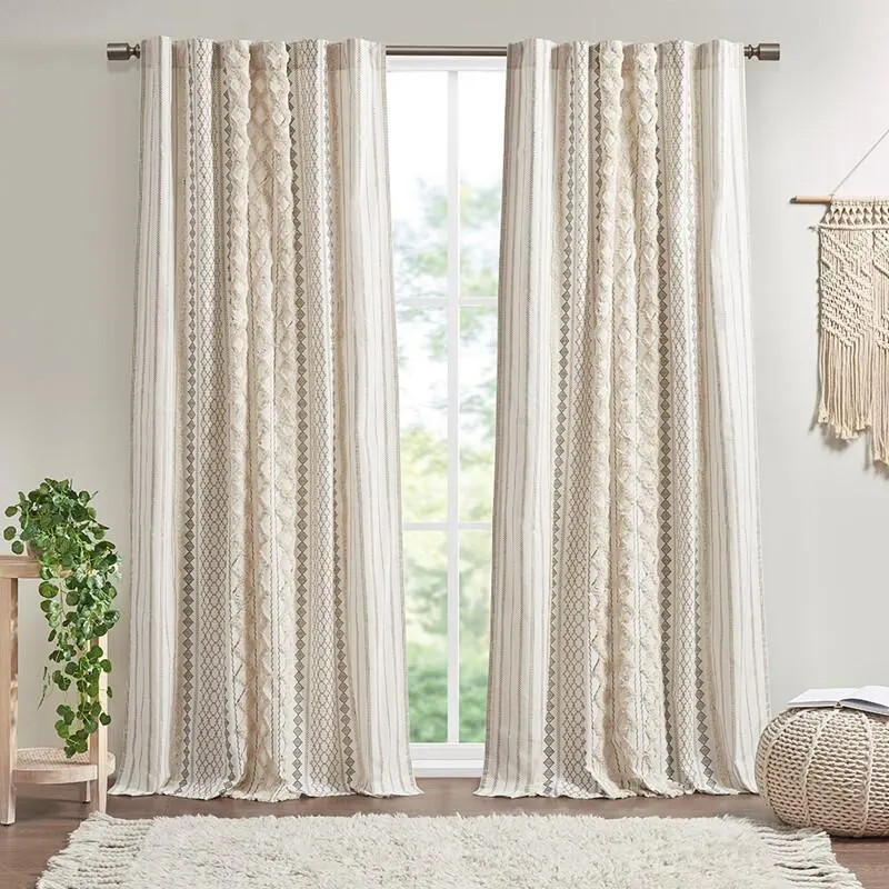 INK+IVY Imani 84" Curtain, Ivory | Ashley
