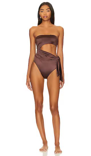 Side Tie Cut Out in Dark Cocoa | Revolve Clothing (Global)