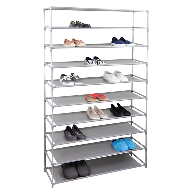 50-Pair Metal Shoe Rack, Black | At Home
