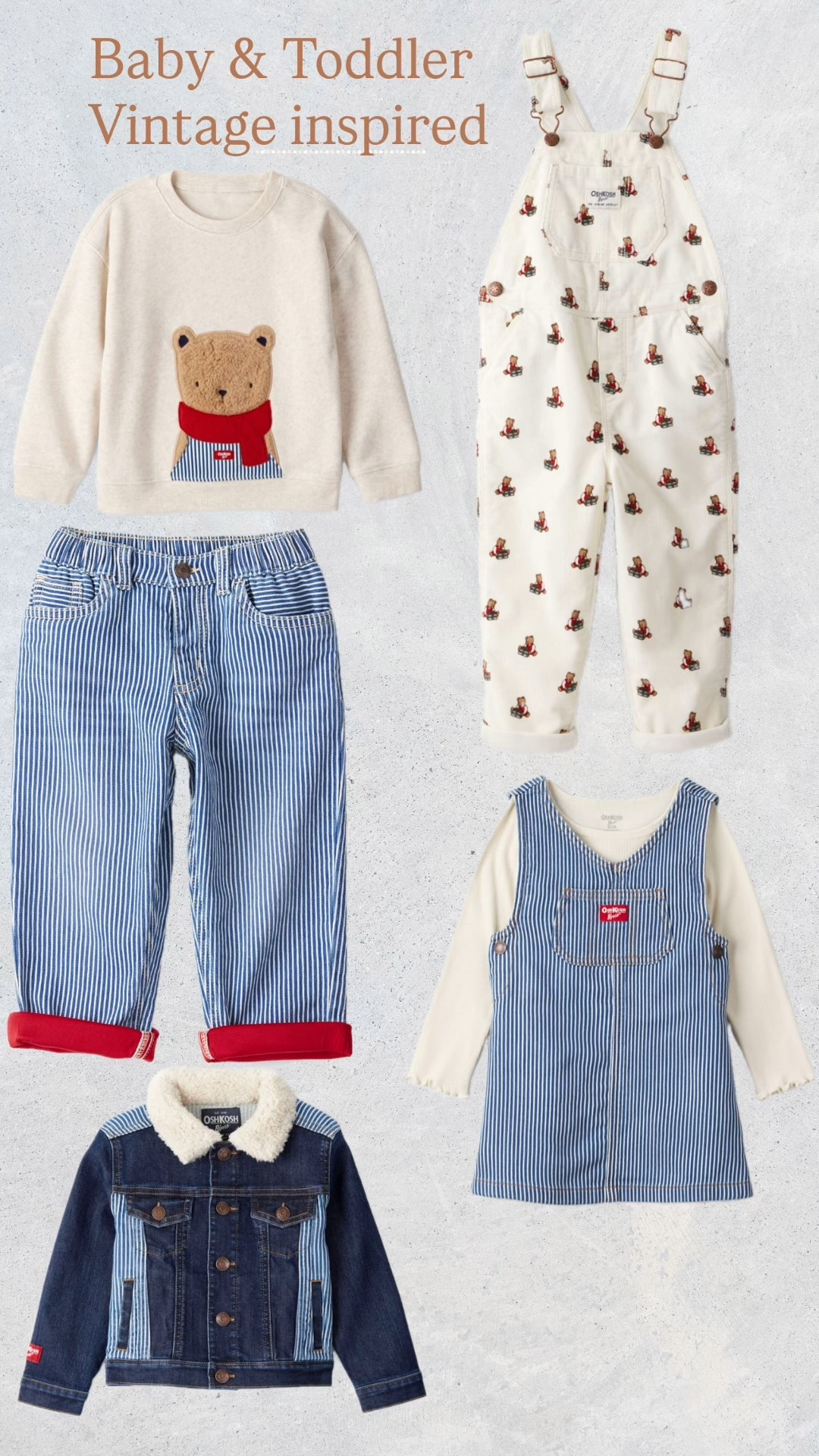 The cutest vintage inspired collection for babies and toddlers! Love the classic denim and red.

#LTKBaby #LTKKids #LTKHoliday