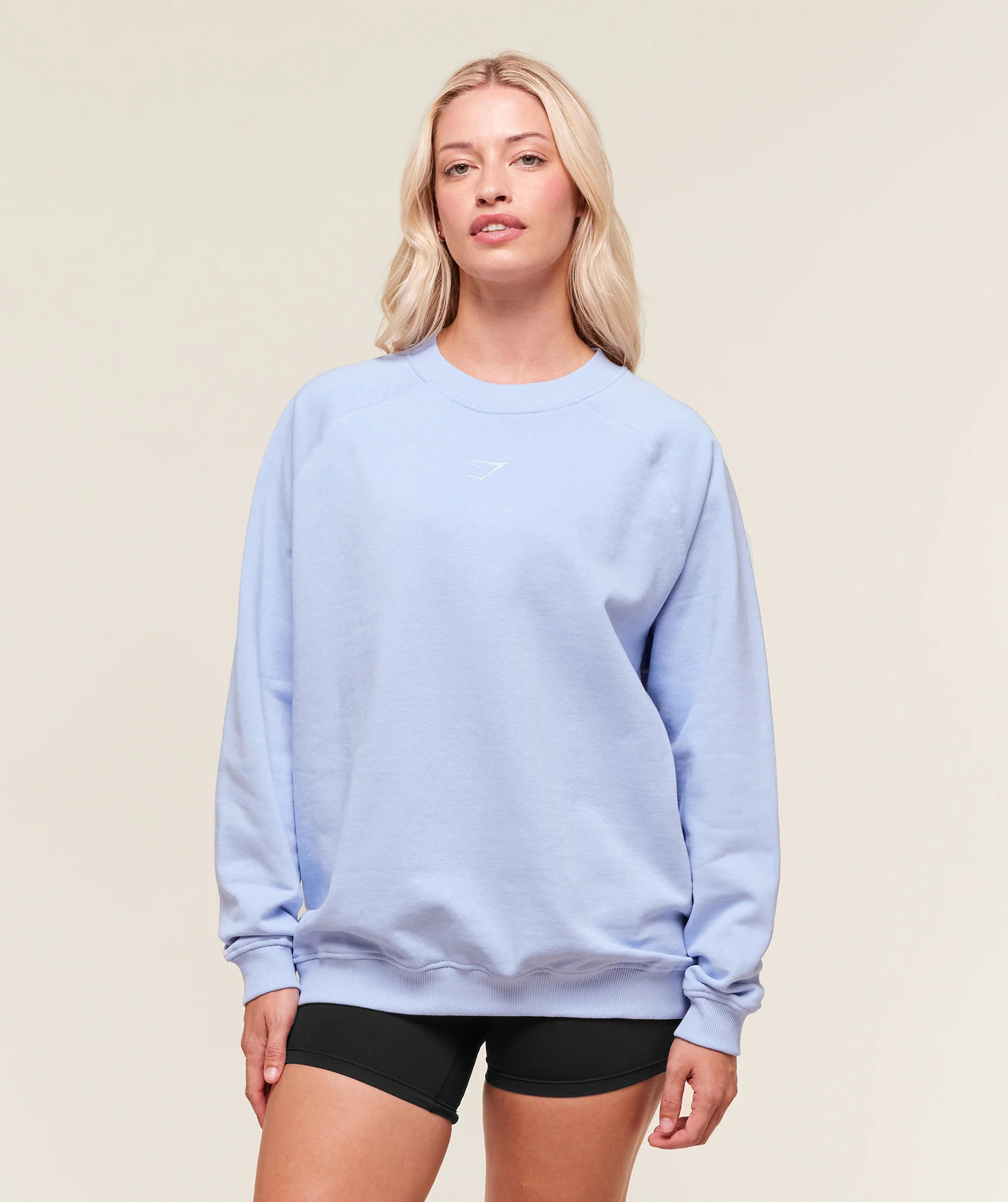 Gymshark Training Oversized Fleece Sweatshirt - Peri Blue | Gymshark US