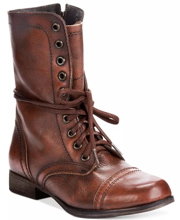 Steve Madden Women's Troopa Lace-up Combat Boots & Reviews - Boots - Shoes - Macy's | Macys (US)