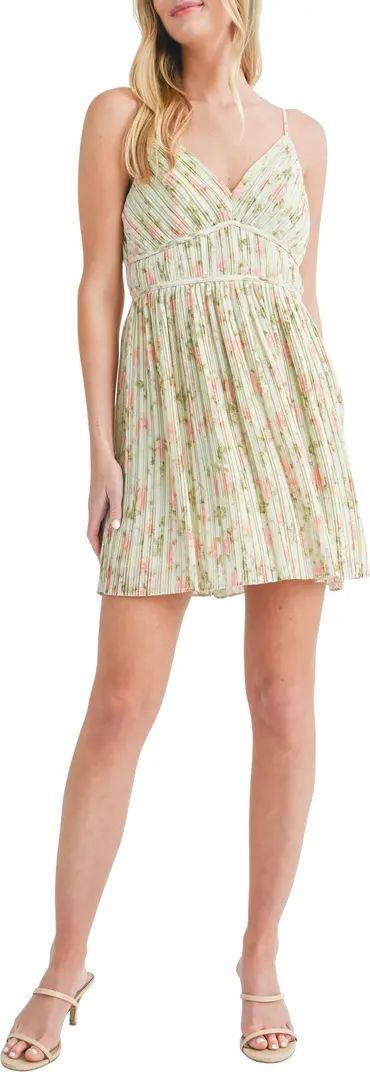All in Favor Pleated Floral Minidress | Nordstrom | Nordstrom