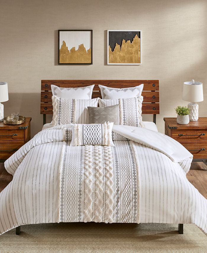 INK+IVY Imani 3-Pc. Full/Queen Cotton Comforter Mini Set & Reviews - Comforter Sets - Bed & Bath ... | Macys (US)