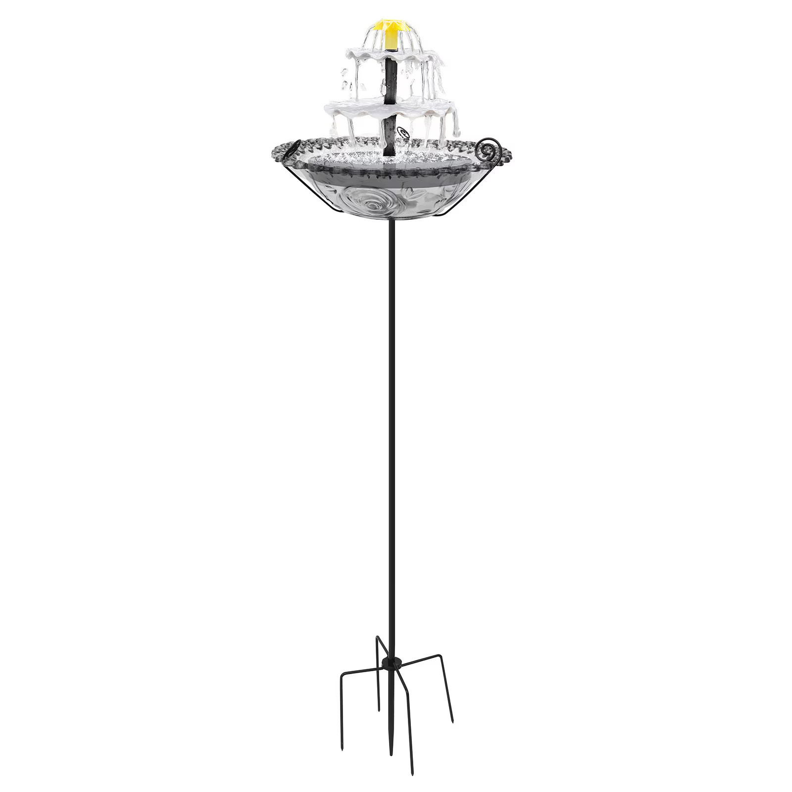 Solar Bird Bath Fountain for Outside, Solar Bird Bath Fountains with Metal Stake, Hummingbird Wat... | Walmart (US)