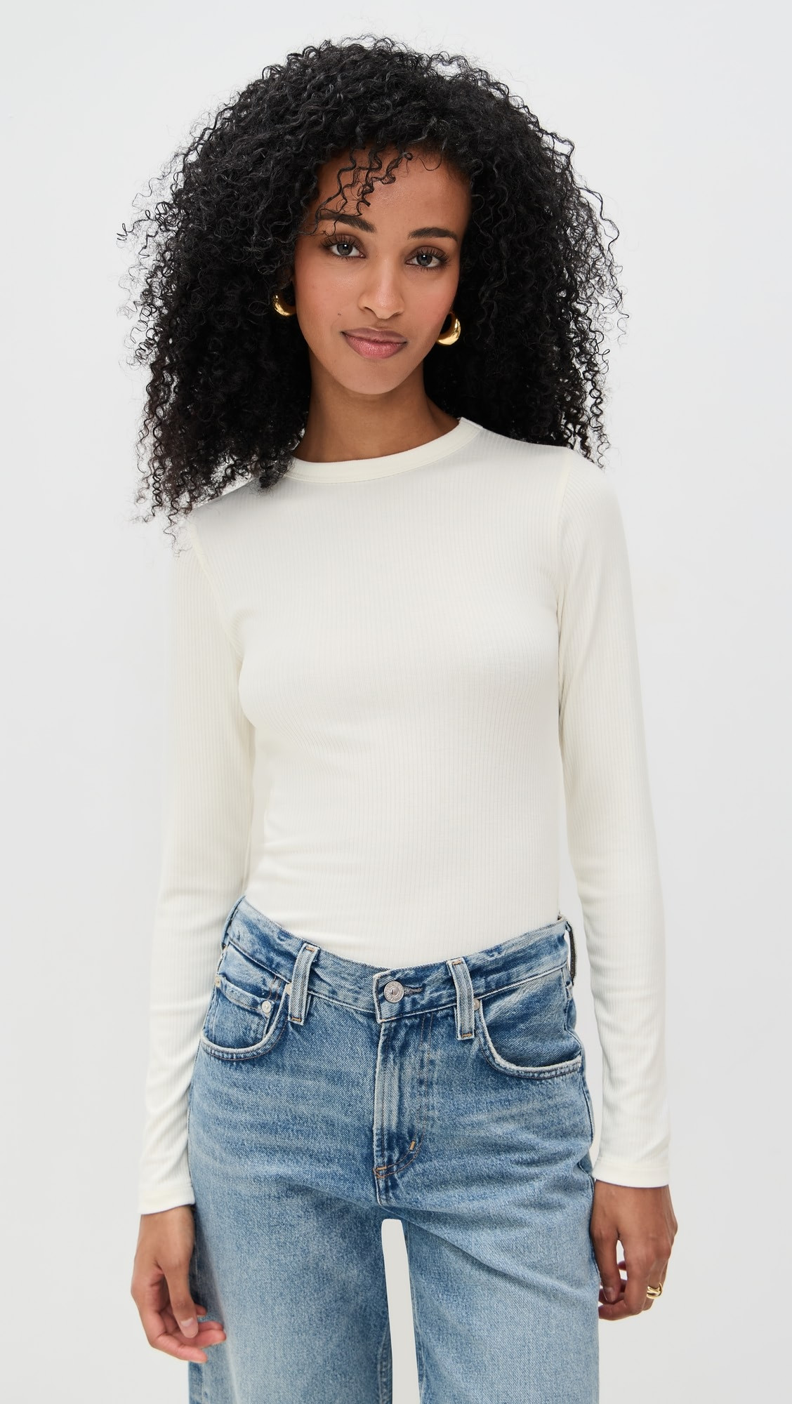 Drapey Rib Long-Sleeve Tee | Shopbop