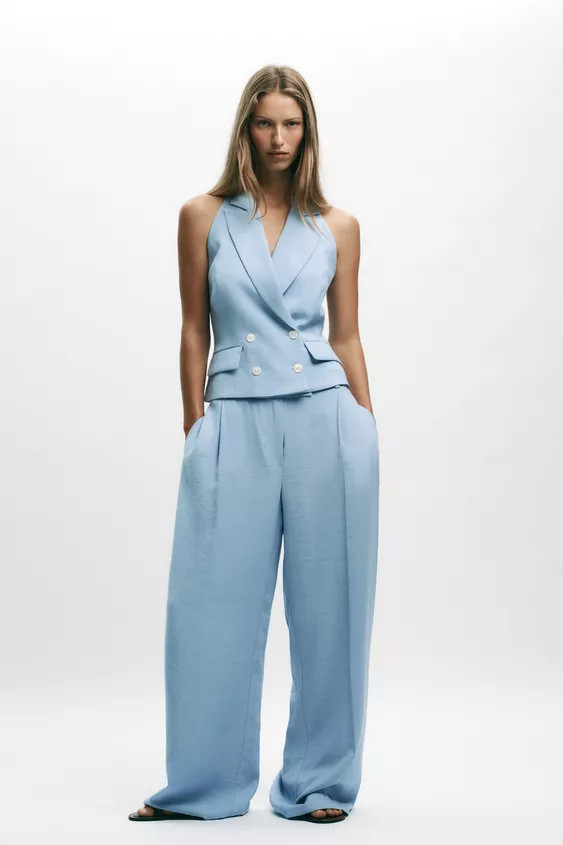 HALTER DOUBLE BREASTED VEST | Zara US