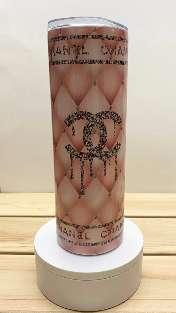 Pink Custom Tumbler 20oz Glitter Pink Tumbler Designer - Etsy | Etsy (US)