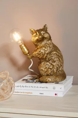 The Icon Table Lamp: Raccoon Edition | Anthropologie (US)