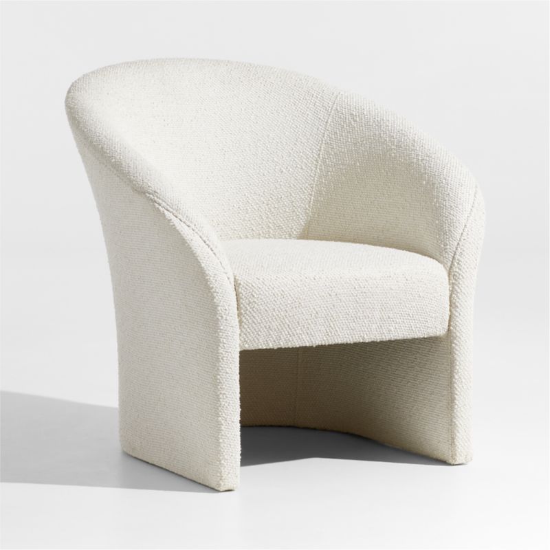 Verso Small Space White Fabric Accent Chair + Reviews | Crate & Barrel | Crate & Barrel