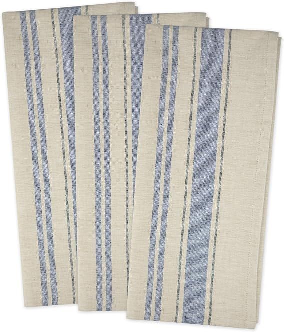 DII Cotton Oversized French Stripe Dish Towels, 20 x 30" Set of 3, Monogrammable Country Farmhous... | Amazon (US)