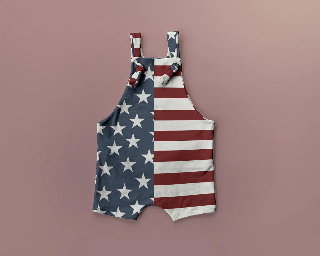 Gender Neutral 4th of July Outfit // Baby Girl 4th of July Overalls // Baby Boy 4th of July Outfi... | Etsy (US)