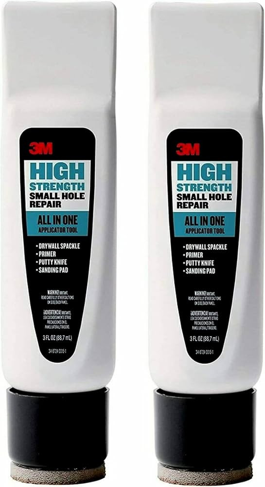 3M Small Hole Repair High Strength, All in One Applicator Tool, 2-Pack, Quick and Easy Repair for... | Amazon (US)