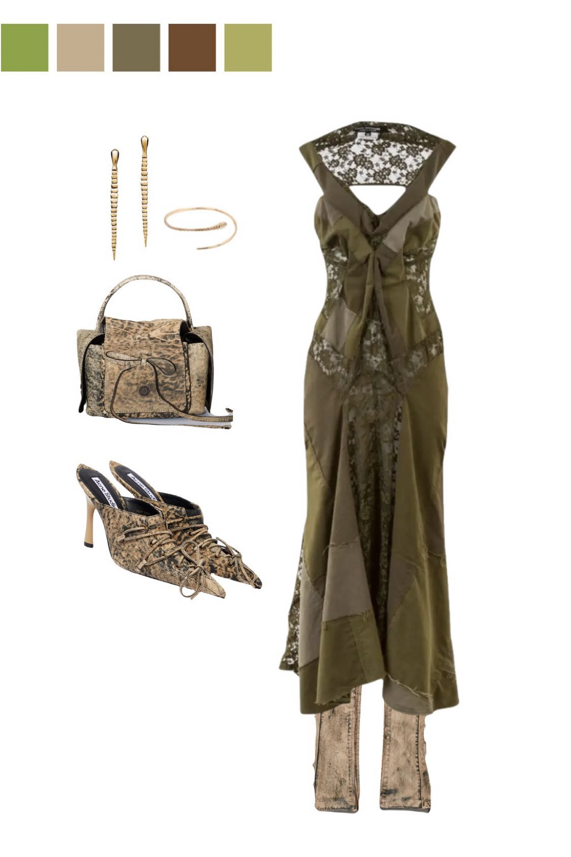 Unique Halloween costume for a group: Seven Deadly Sins / Envy. While green is the typical color associated with envy, I went with more Earth tones for my interpretation of the look - inspired by medusa / snakes.

#LTKSeasonal #LTKFallSale