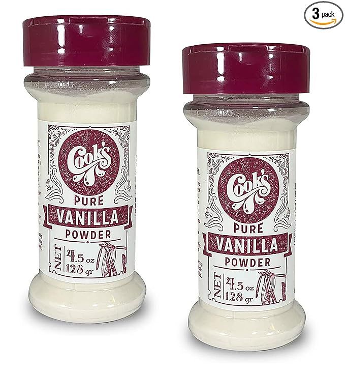 Cook’s, Pure Vanilla Powder, World’s Finest Gourmet Fresh Premium Vanilla, 4.5 oz, 2 Pack | Amazon (US)