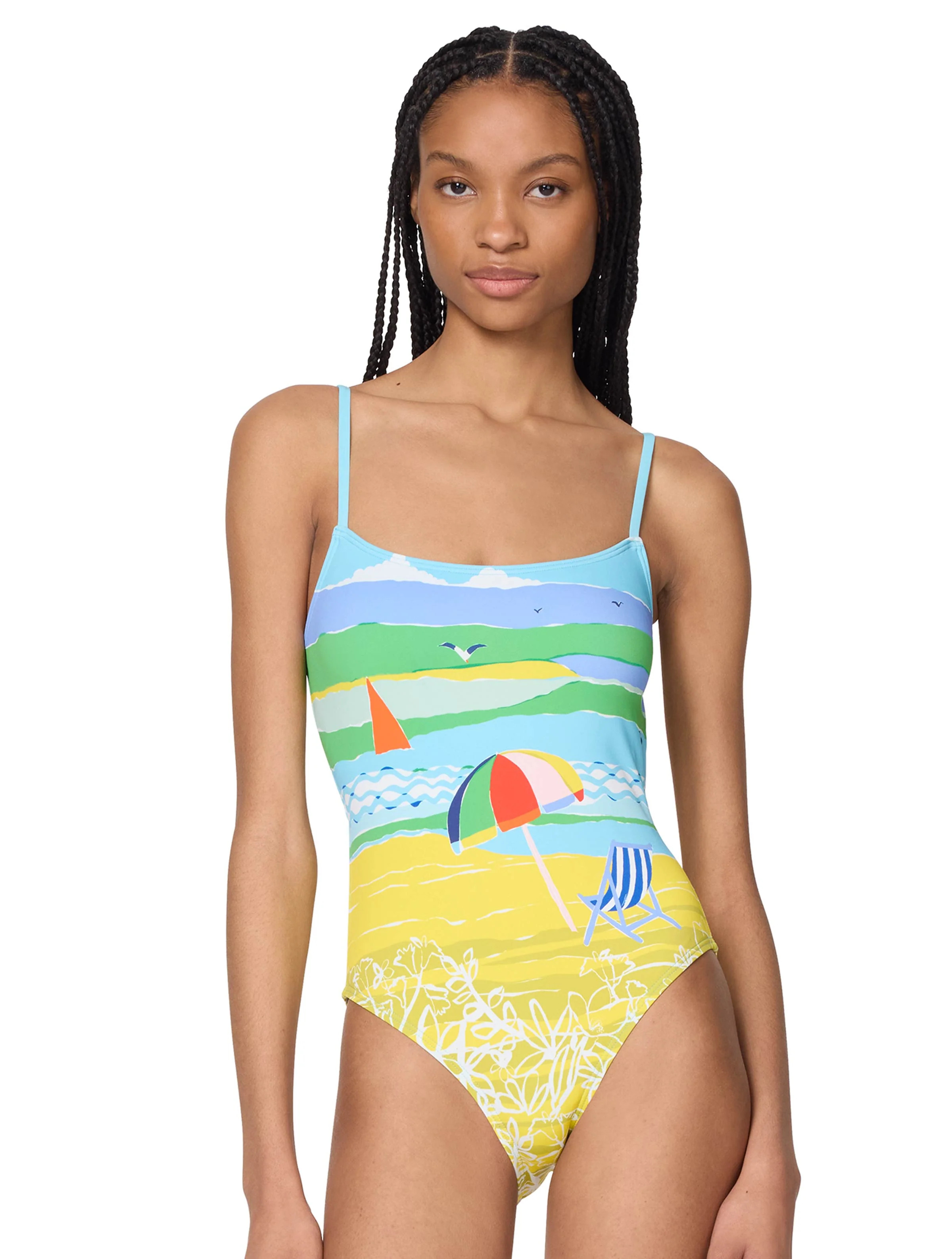 kate spade new york Scoop Neck Tie Back One Piece Swimsuit - Summer Da | Beach2Ocean