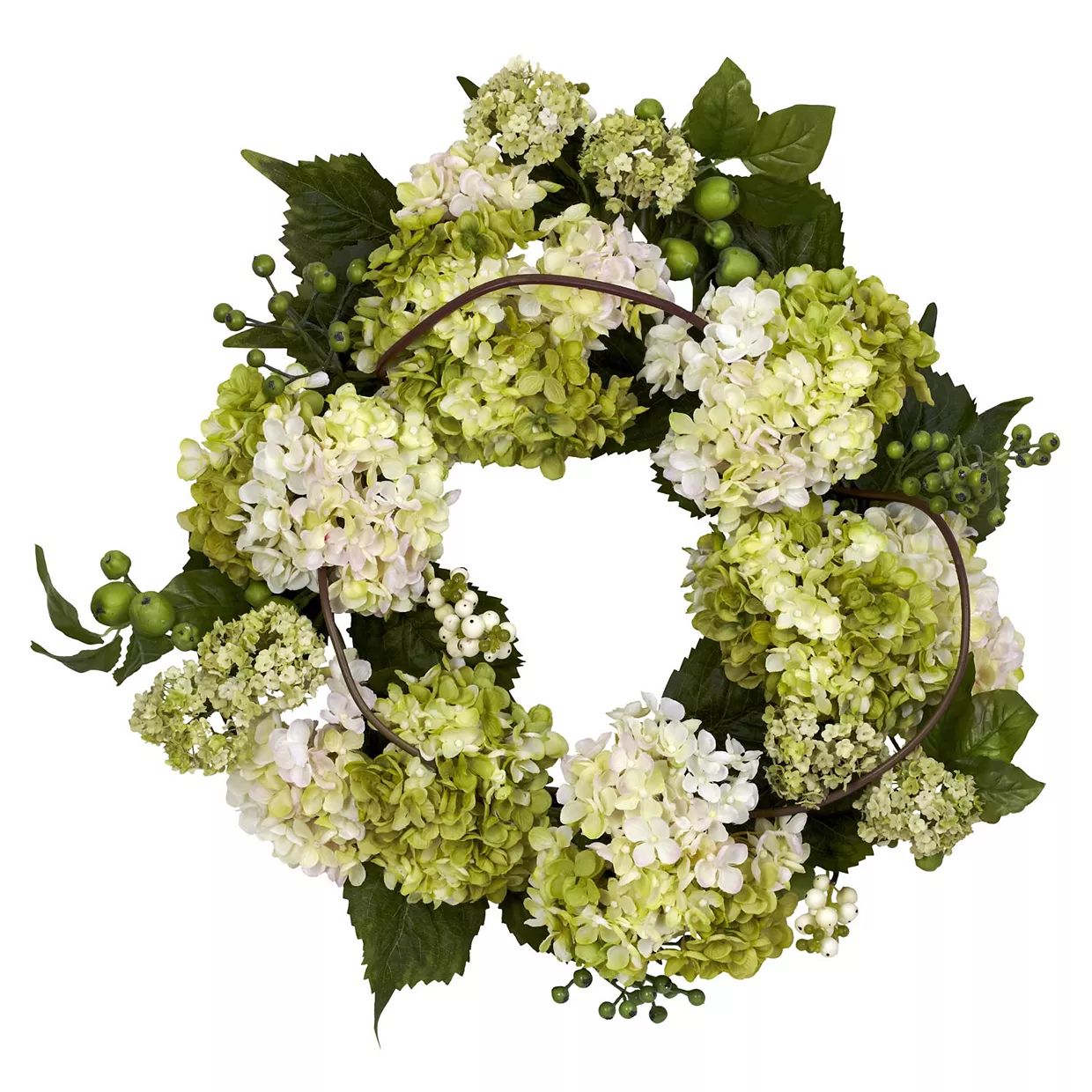 nearly natural 22-in. Silk Hydrangea Wreath | Kohl's
