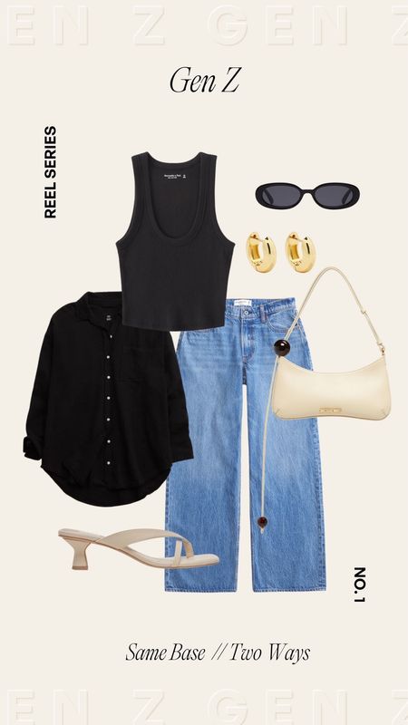 Millennial vs. Gen Z🖤 Such a cute spring transition outfit #linen #denim 

Top// medium 
Jeans// 31
Button up// medium 

#LTKstyletip #LTKSeasonal #LTKmidsize