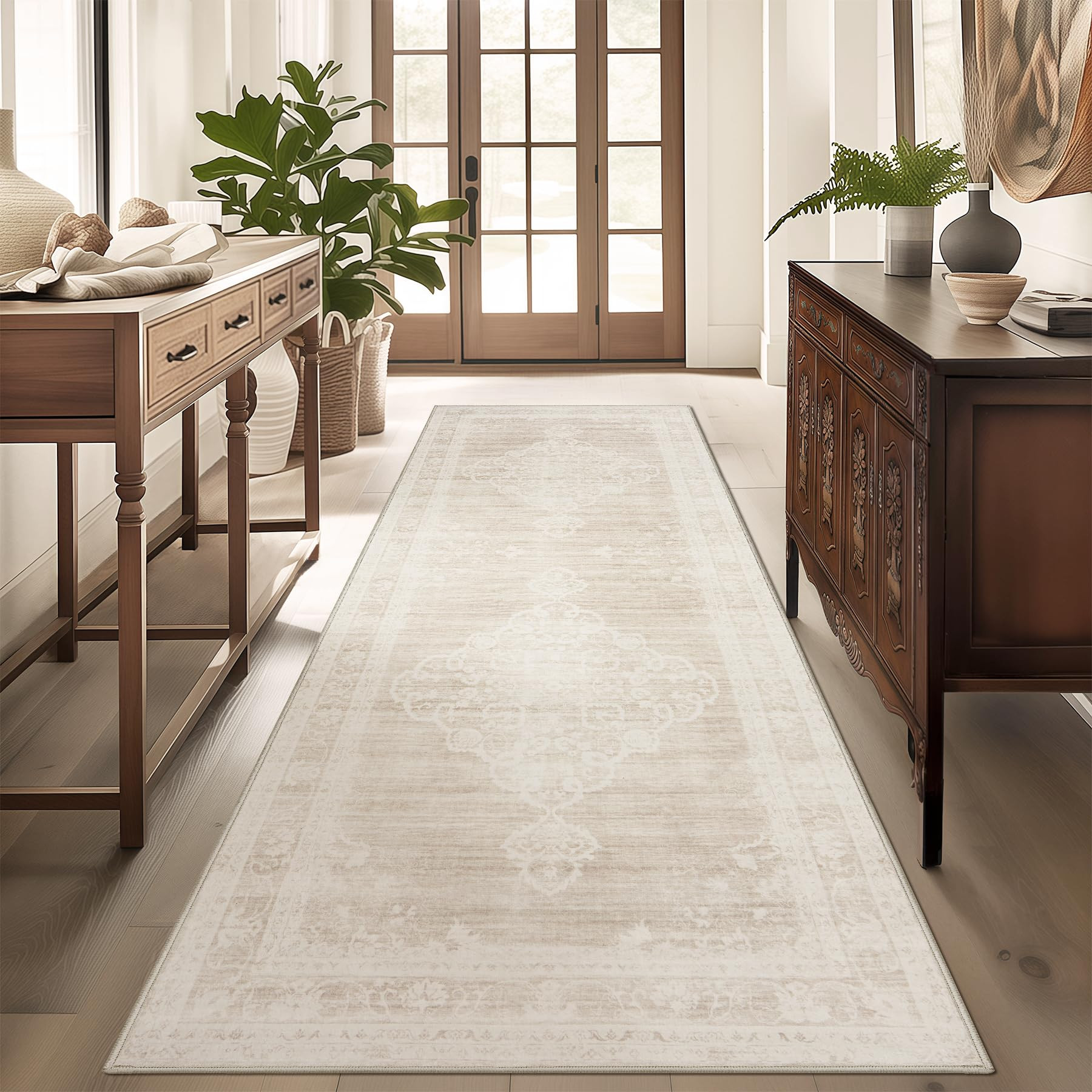 Runner Rug for Hallways 2'6"x8' Kitchen Washable Non Slip: Carpet Non Skid 8ft Entryway Rubber Ba... | Amazon (US)