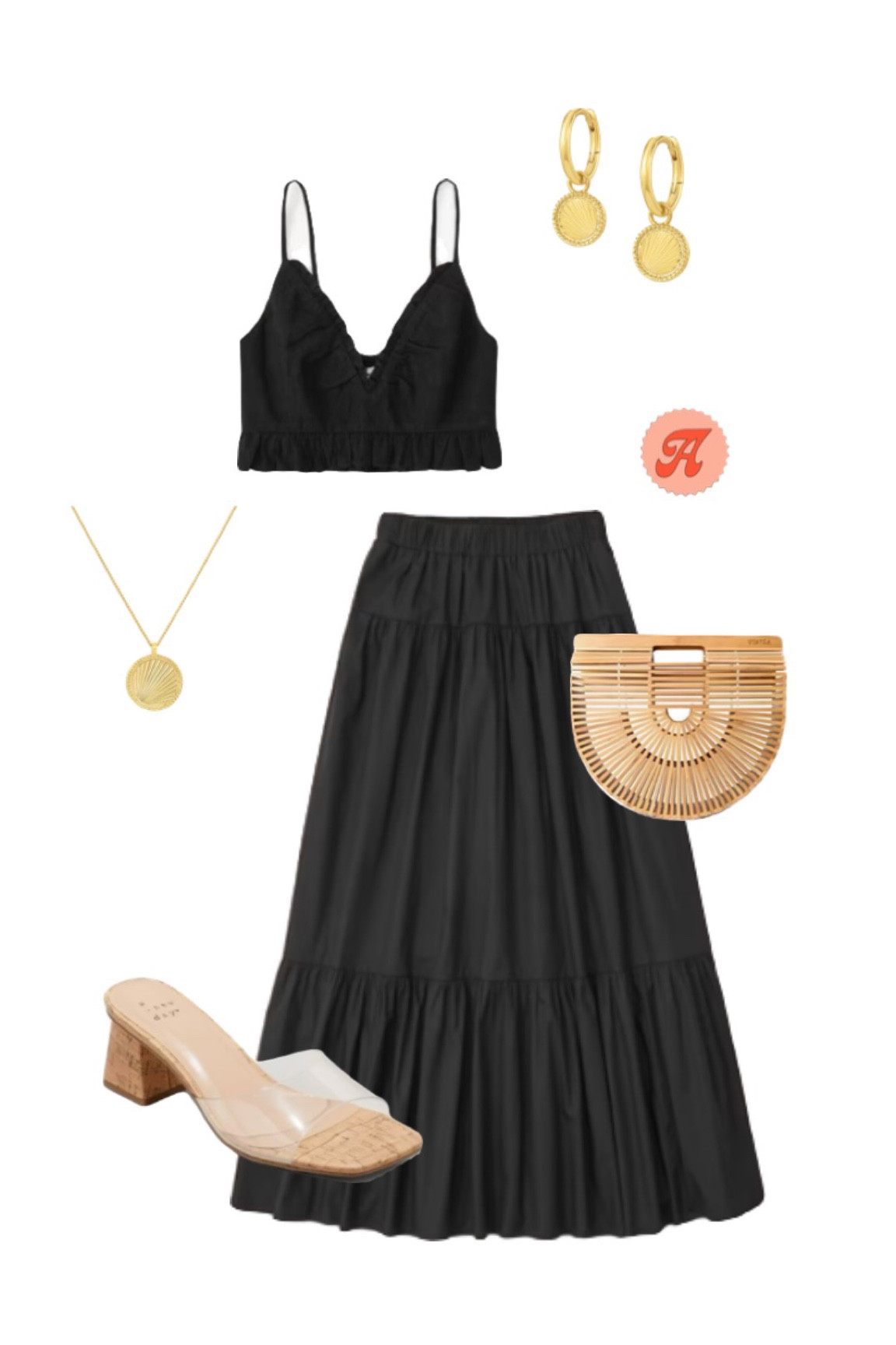 such a cute matching set from Abercrombie! 🤩✨

Tags: amazon, target, maxi skirt, set, straw purse, heels, gold jewelry, vacation outfit

#LTKtravel #LTKFind #LTKstyletip