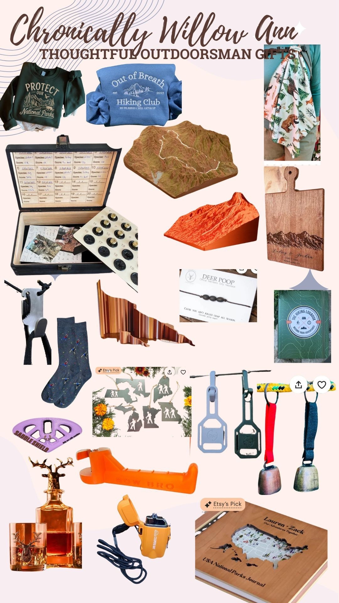 The gifts that they won’t have already. Great for climbers, active hikers, hunters, memories. Gifts for the hunters, gifts for outdoorsman, cutting board with your fave hike or trip, sweatshirt faves. 

#LTKGiftGuide #LTKSaleAlert #LTKCyberWeek