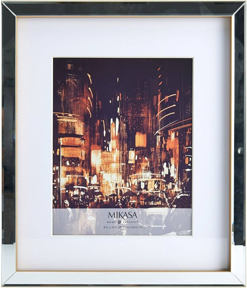 Mikasa Mirror Gallery Frame with Gold Sides, 13x15 Frame holds 11x14 Photo Without Mat or 8x10 Ph... | Amazon (US)