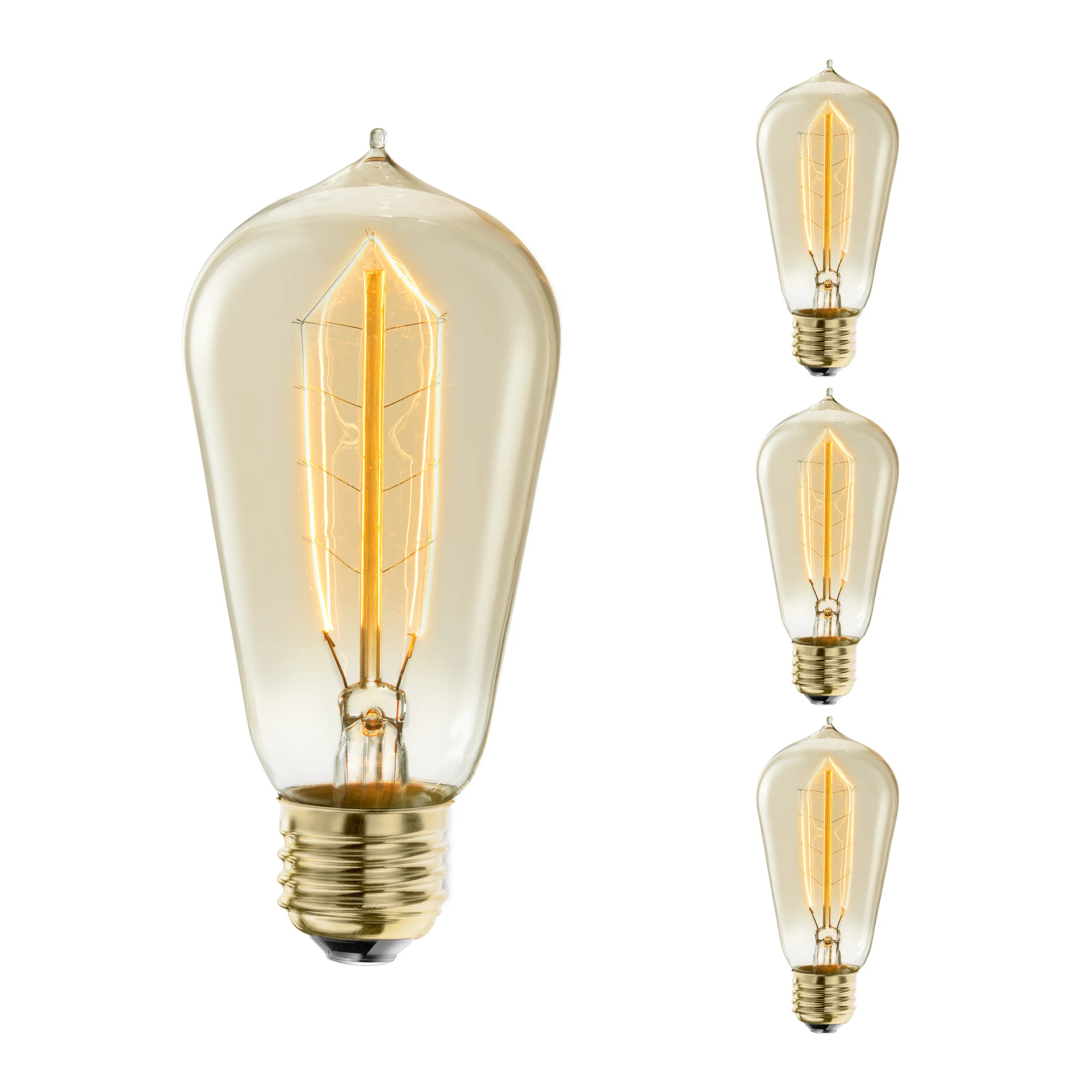 40 Watt Dimmable Amber ST18 Nostalgic Hairpin Incandescent Light Bulbs with Medium (E26) Base (Se... | Wayfair North America