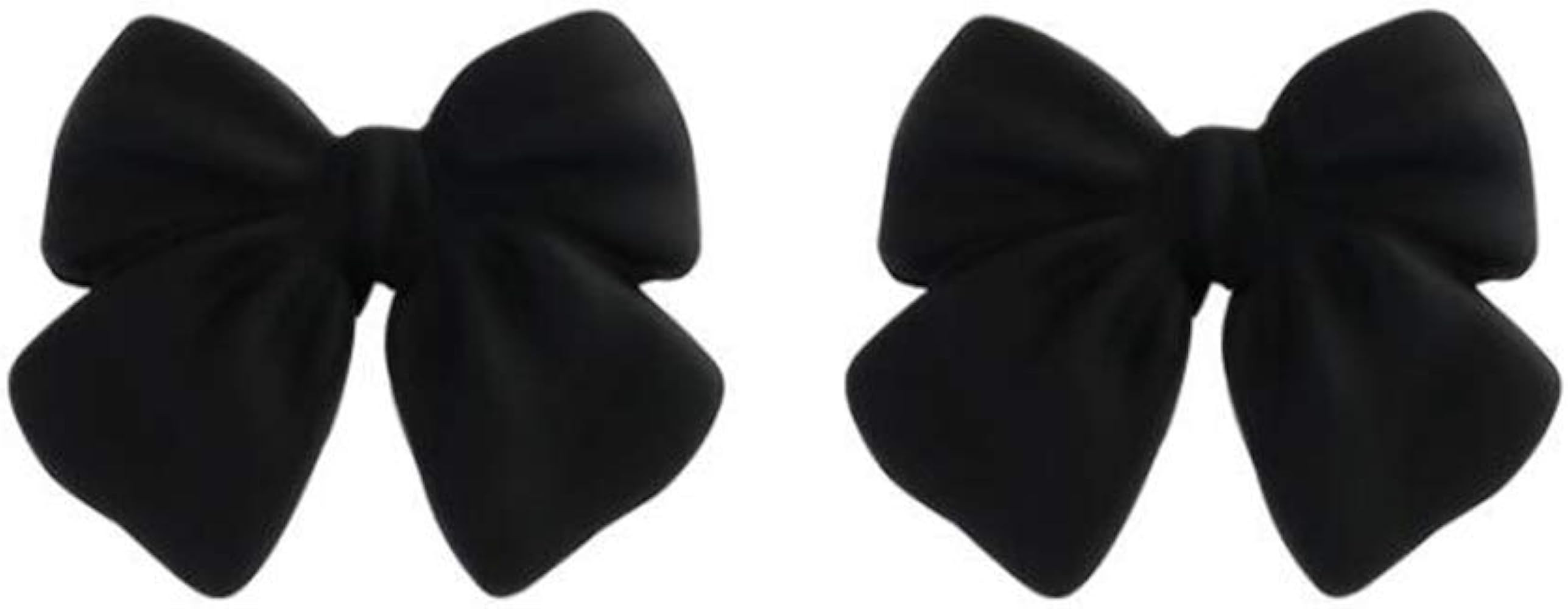 Artist Bow Tie Ribbon Stud Earrings for Women Black Daily Bow Earring Jewelry (1 Pair Black) | Amazon (US)