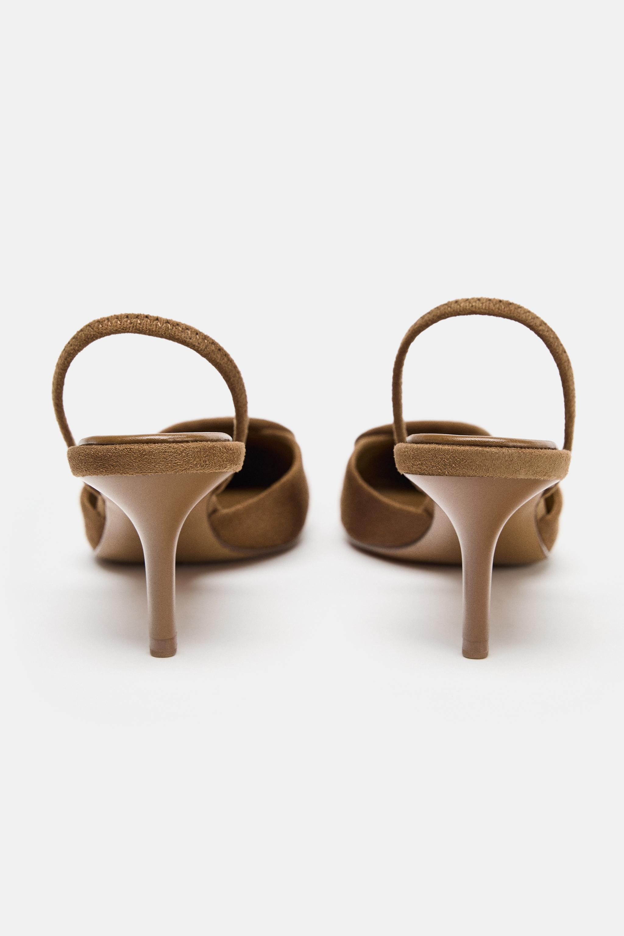SLINGBACK APPLIQUÉ HEELS | Zara US