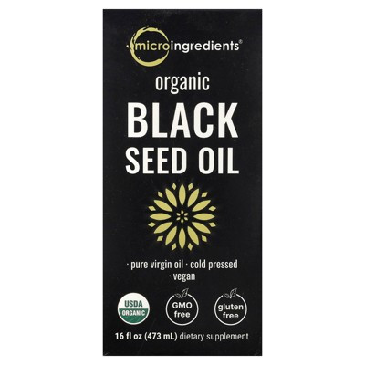 Micro Ingredients Organic Black Seed Oil, 16 fl oz (473 ml) | Target
