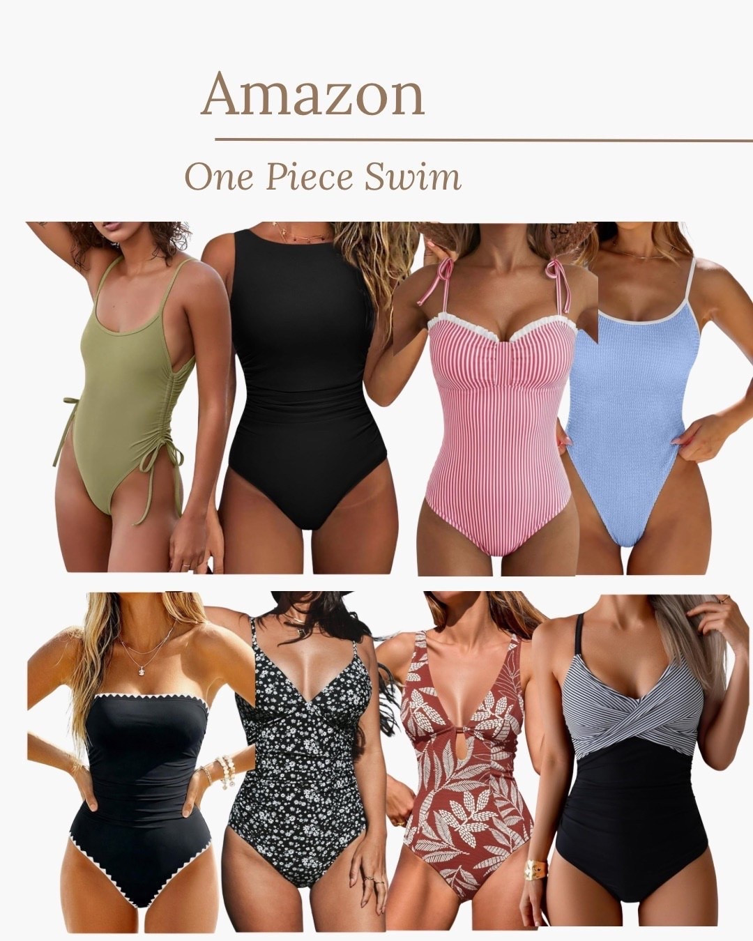 Amazon one piece swimsuits!

#LTKSwim #LTKSeasonal #LTKootd