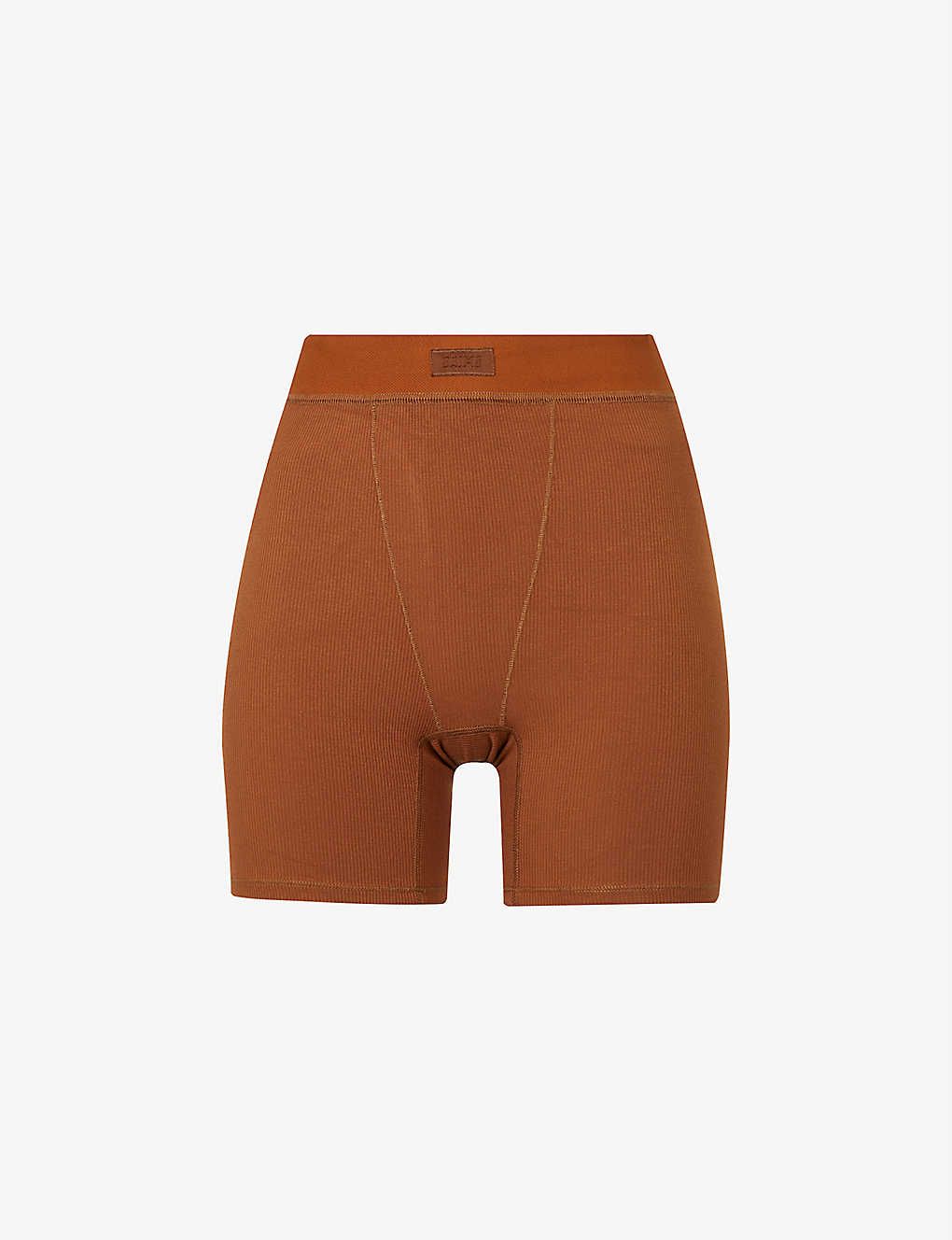 Sleep ribbed high-rise stretch-woven boxers | Selfridges