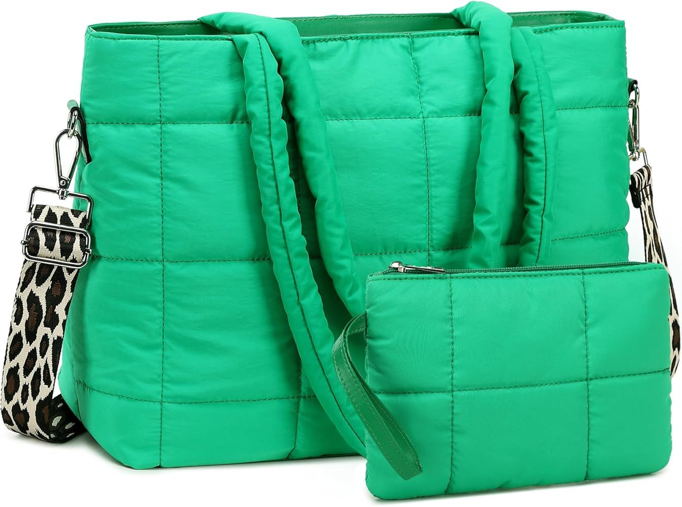 LEDAOU Tote Bag Women Teacher Purse Handbags Shoulder Crossbody Hobo Bags 2pcs with Coin Purse fo... | Amazon (US)
