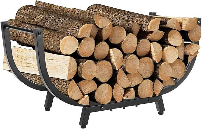 30INCH Firewood Rack for Outdoor&Indoor,Heavy Duty Stable Log Holder for Fireplace Wood,Durable M... | Amazon (US)