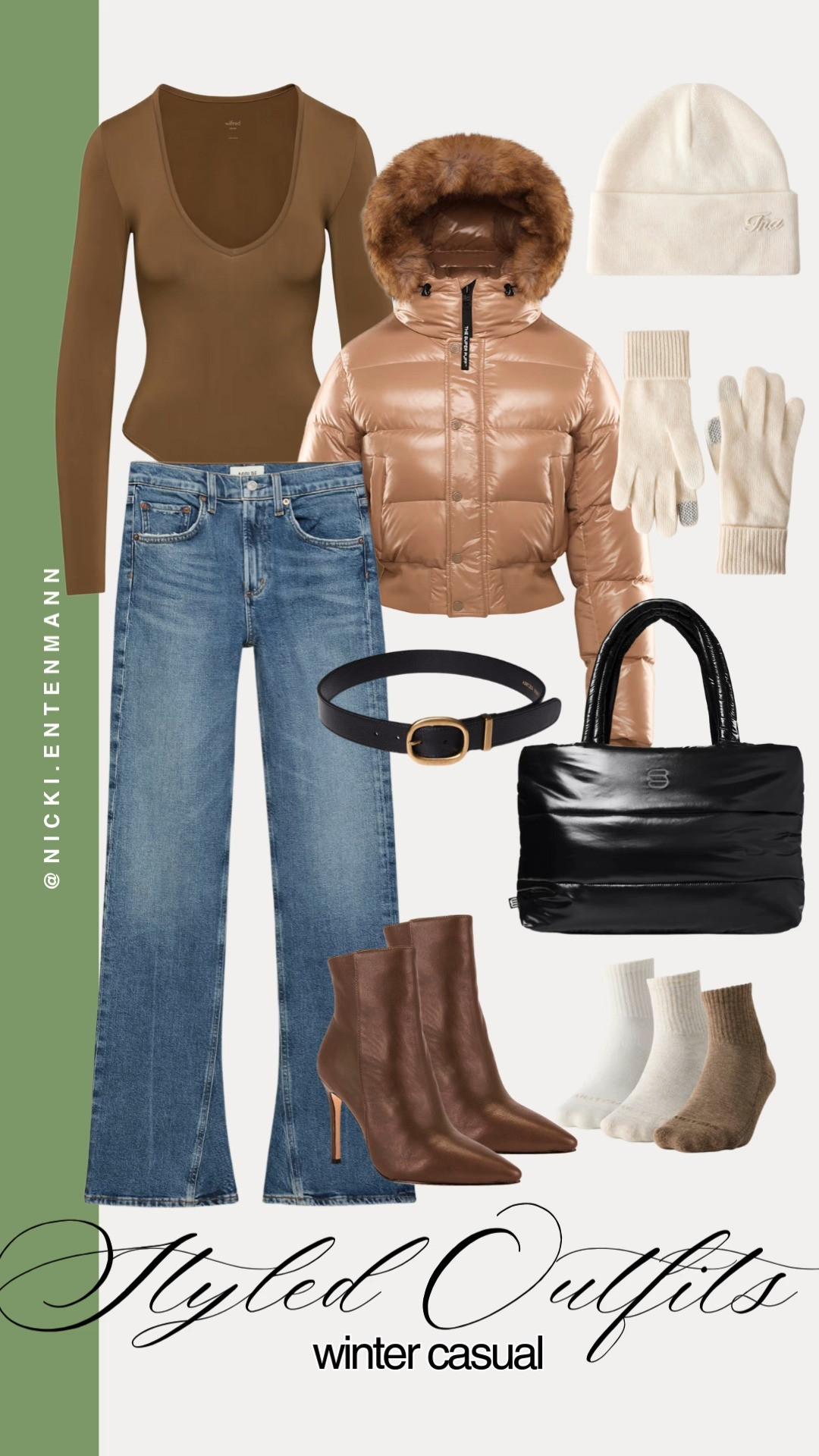 Cozy winter layers that hug and flatter, puffer ready polish with booted confidence for brisk stylish days and cozy charm. #winterstyle #winteroutfit #styledoutfit #pufferjacket #beanie #ankleboots #layering #cozyfashion #casualstyle #outfitinspo
 

 #LTKValentine #LTKootd #LTKSaleAlert